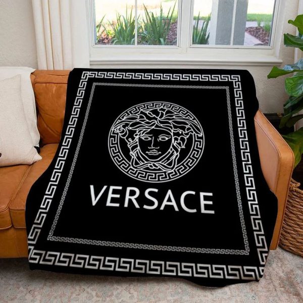 White Logo Versace Blanket 043