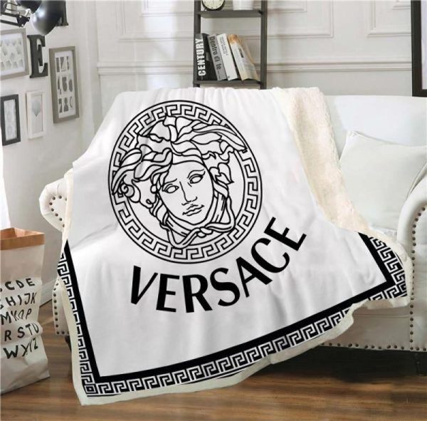 White Versace Blanket 046