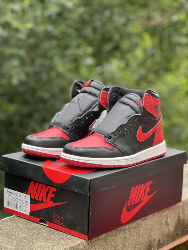 New Arrival Shoes AJ 1 High Og Retro Black Varsity Red AJ3234